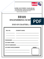 Cover End of Chapter Engineering Science BB101 Versi Dis 2013