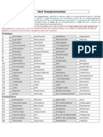 Test Temperamentos 40 Preguntas