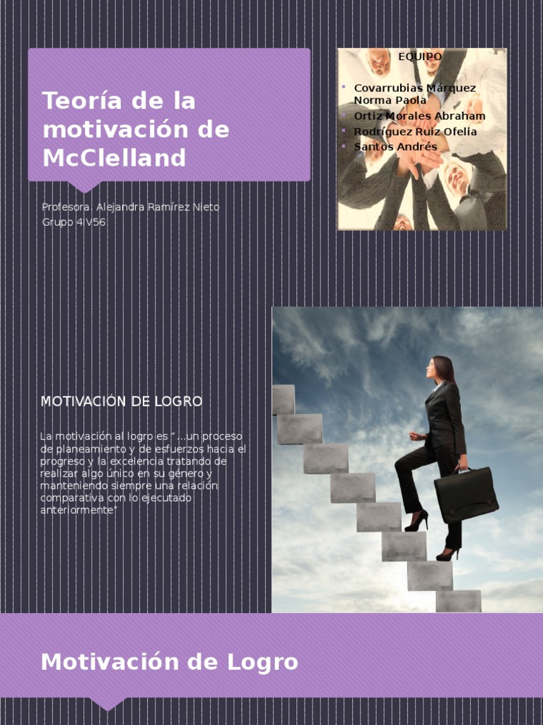 Teoría de La Motivación de McClelland PDF Motivación Motivacional