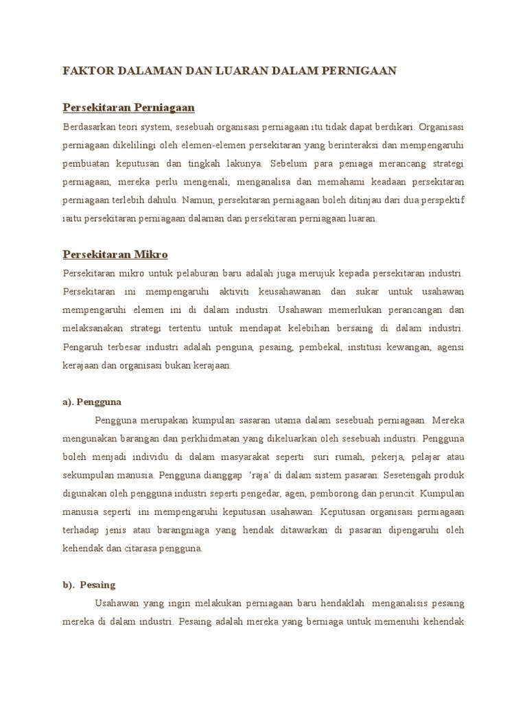 Faktor-faktor yang Mempengaruhi Kos Pemasaran Kandungan