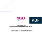 2go Articles of Incorporation
