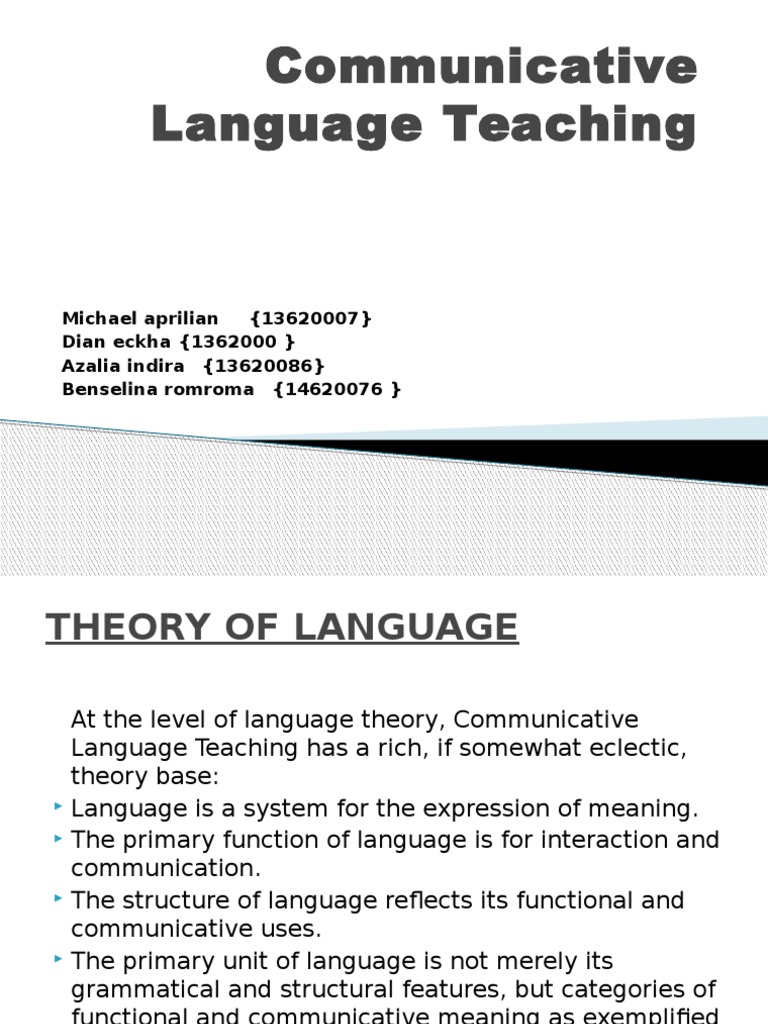 Communicative Language Teaching Overview | PDF | Language Education ...