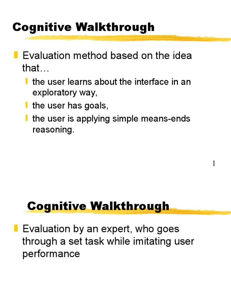 CMT4240 - Cognitive Walkthrough | PDF | Expert | Nail (Anatomy)
