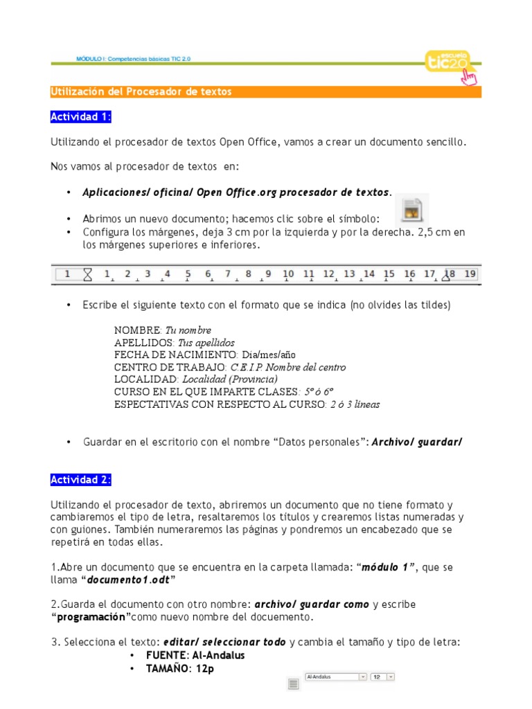 Guía para Usar Open Office Writer | PDF | Archivo de computadora | Software