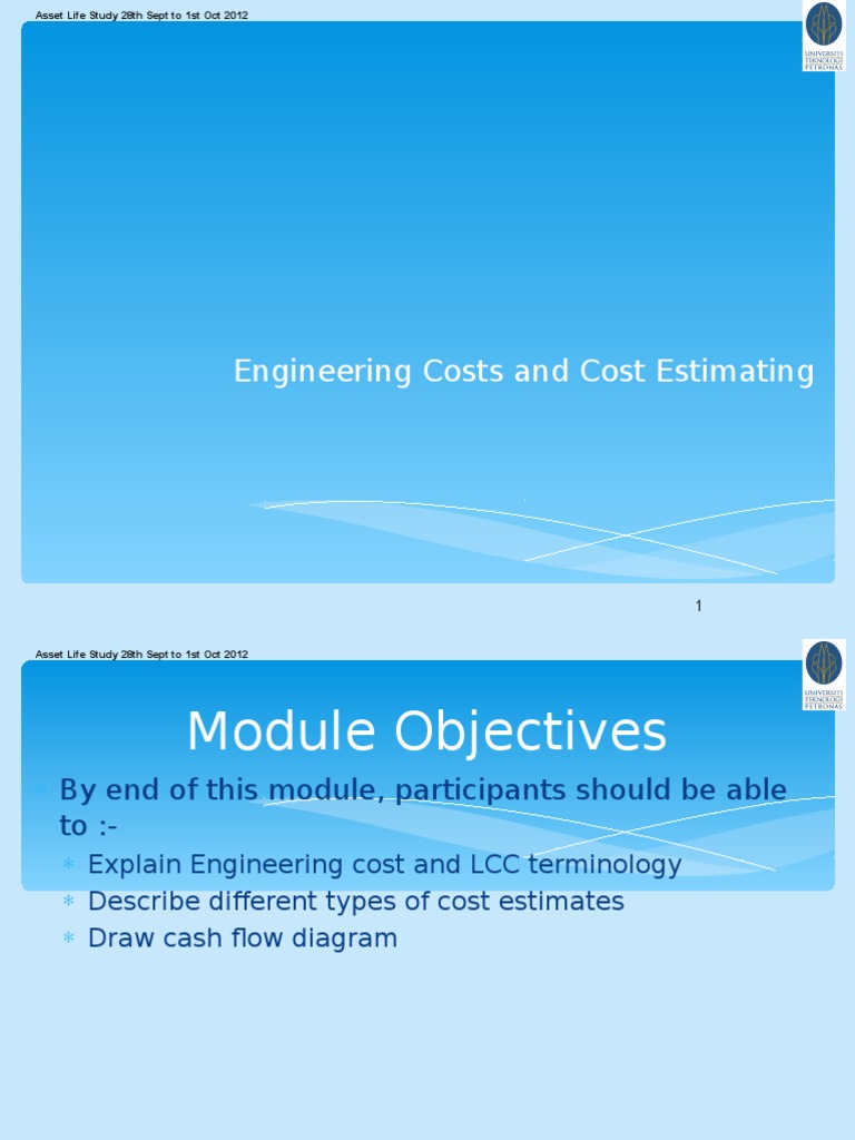 Engineering Cost Estimation Overview | PDF | Internal Rate Of Return ...