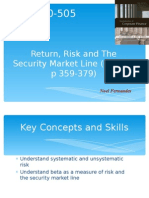 BB - In-Class Presentation - Return, Risk and The Security Market Line (CH 13, P 359-379) - Noel Fernandes