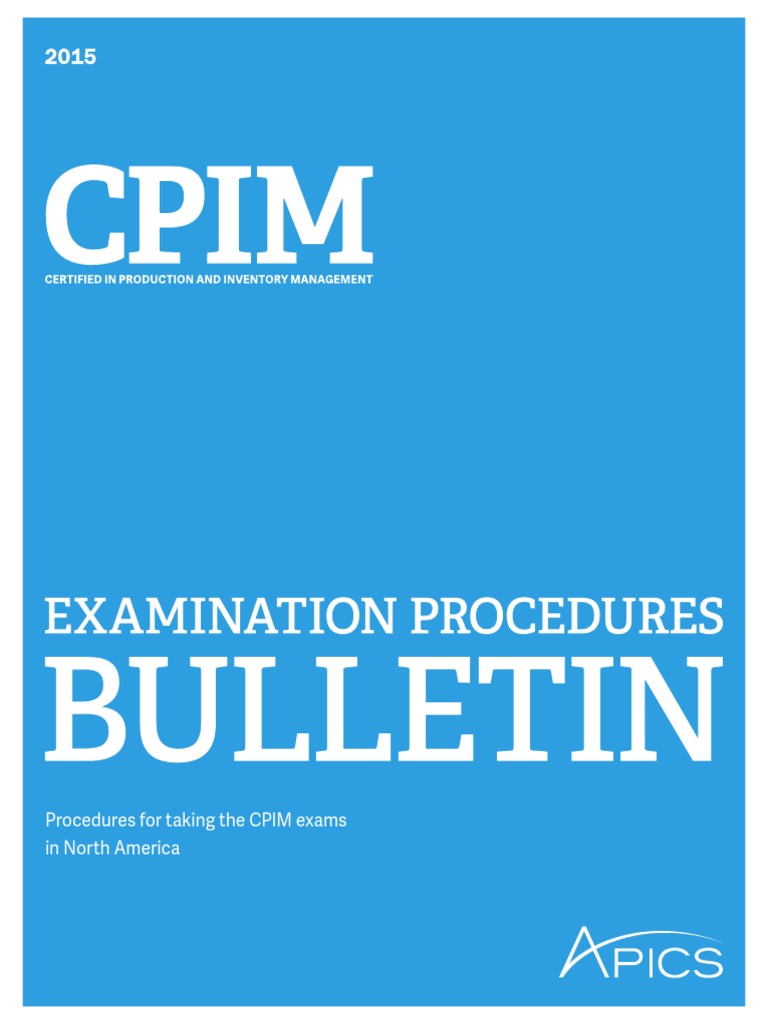 Cpim Bulletin North America 2015 | PDF | Professional Certification ...
