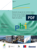 Desalación de Agua de Mar Mediante Sistema Osmosis Inversa y Energía Fotovoltaica para Provisión de Agua Potable en Isla Damas, Región de Coquimbo