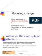 Modeling Change in Chemical Levels and Depression Scores