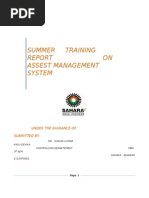 Summer Training Report On Assest Management System