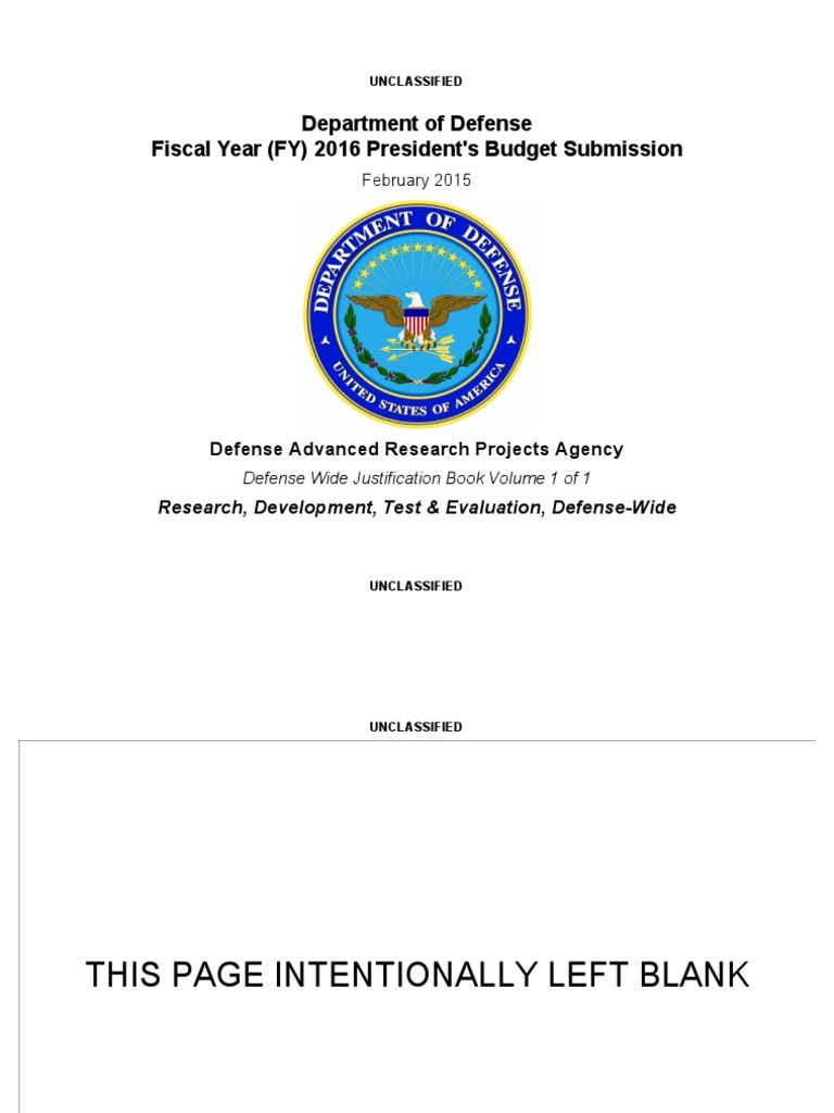 Darpa Budget Plan PDF Brain Computer Programming