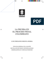 La Prueba Enel Proceso Penal Colombia No