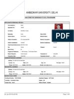 Application Form For Admission To M.A. Programme: Applicant'S Personal Details