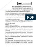 Health and Safety Risk Assessment For Ground Investigation (AGS, 2010)