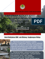 Dak Bidang Kehutanan Tahun 2016 (Hasil Trilateral)