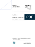Norma de Calificacion y Certificacion - IRAM-IAS U 500-0169