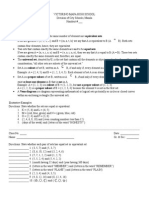 Handout 4 Equal and Equivalent Sets