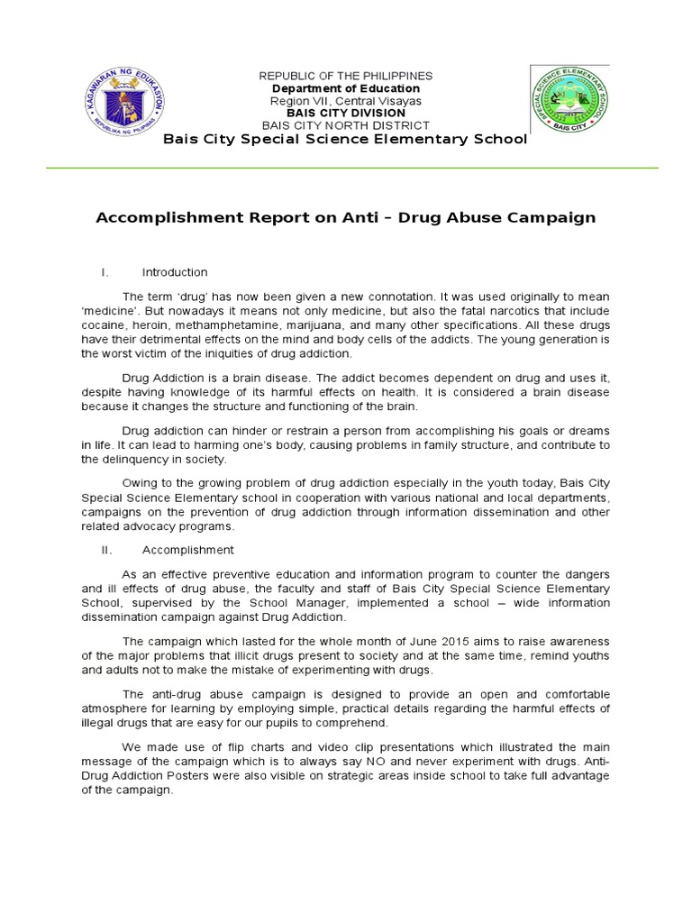 Report Drug Campaign Substance Abuse Substance