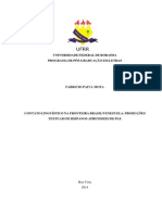 Fabricio Paiva Mota-Contato Lingustico Na Fronteira Brasil-Venezuela-produes Textuais de Hispanos Aprendizes de PLE
