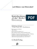 Karl Ditters Von Dittersdorf - Kontrabass Konzert E-Dur (Krebs 172), Klavier PDF