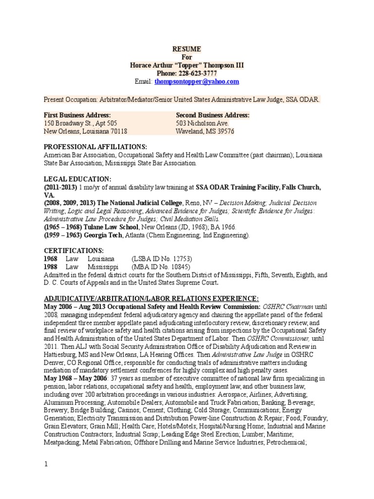 Arbitrator  Site Resume PDF Civil Rights Act Of 1964 Employment