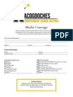 Media Coverage Checklist Form