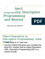 8231942 Qtp Object Repository Descriptive Programming and Beyond