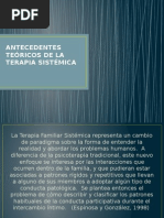 Antecedentes Teóricos de La Terapia Sistémica