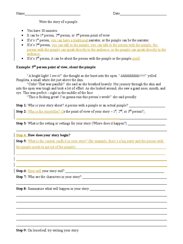 Short writing assignments picture