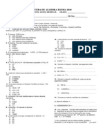 Prueba de Algebra Ensma 2010