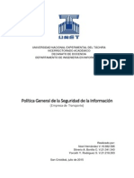 Politica General de La Seguridad de La Informacion