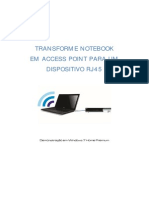 Transforme Notebook em Access Point RJ45