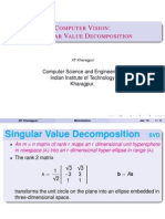 C V: S V D: Omputer Ision Ingular Alue Ecomposition