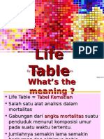 Life Table dan Aplikasinya