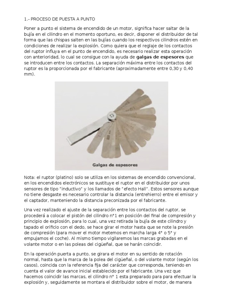 Poner  a Punto  El Sistema de Encendido de Un Motor  Motor    Poner  a Punto  El Sistema de Encendido de Un Motor  Motor