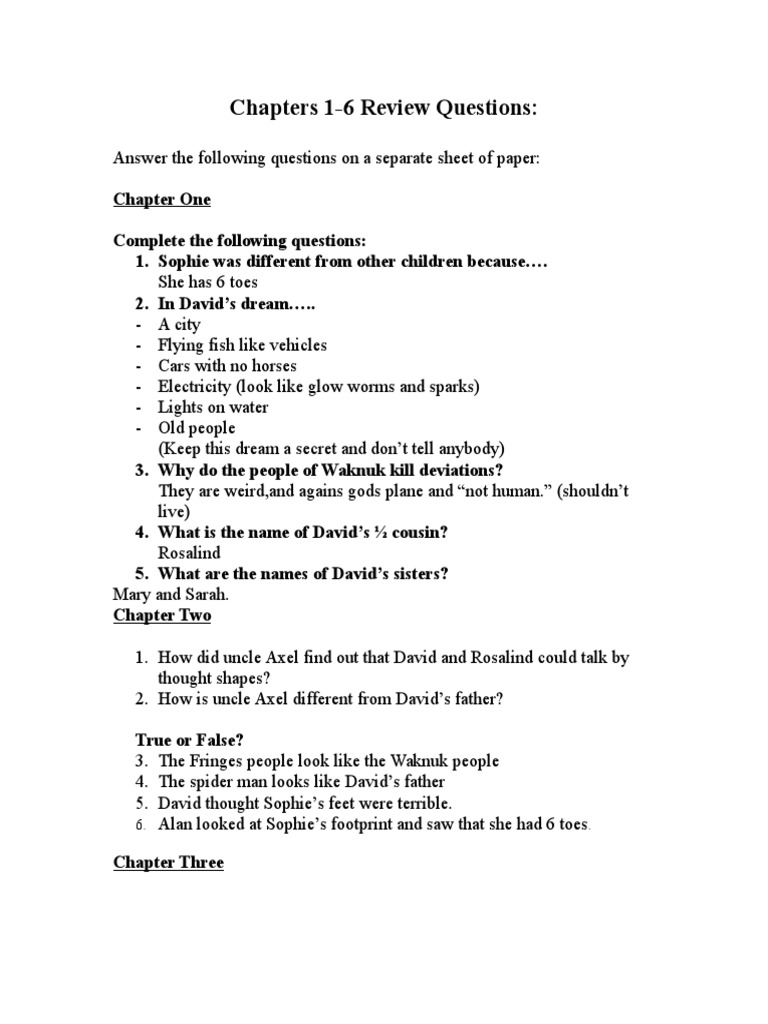 The chrysalids quiz picture