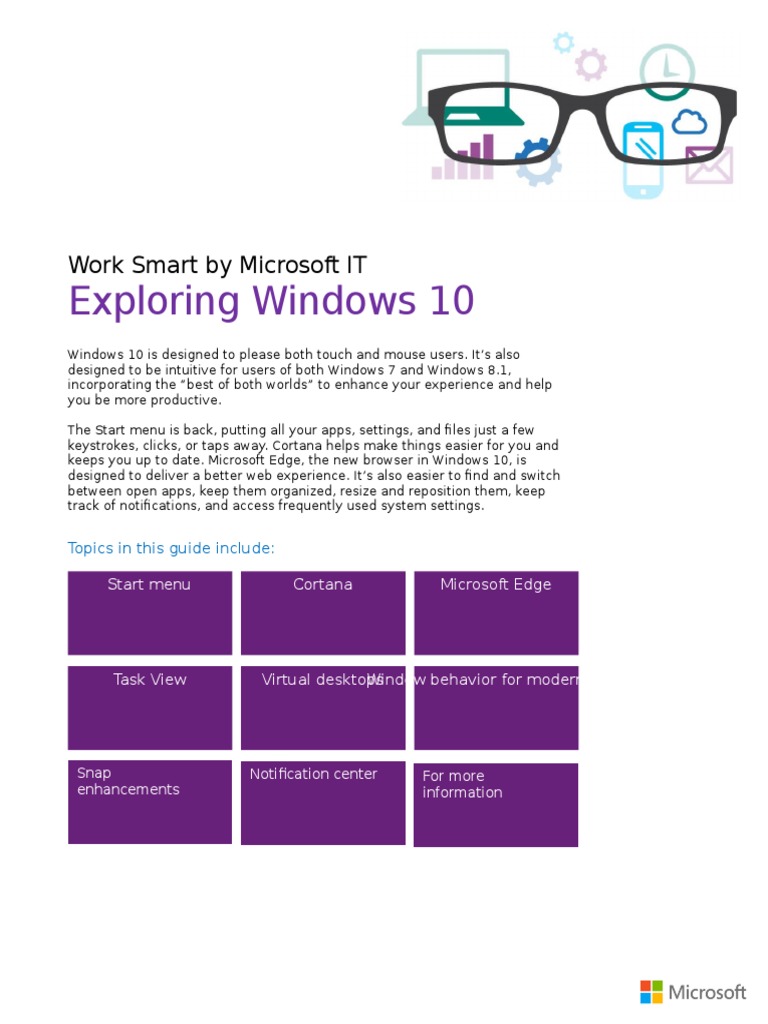 Exploring Windows 10 | PDF | Windows 10 | Microsoft Windows