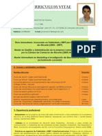 CV JAVI SANZ Planner, Ejecutivo Cuentas, Diseño