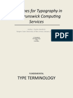 Guidelines For Typography in New Brunswick Computing Services