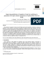 A Improving Predictions of Equation of State by Modifying Its Parameters For Super Critical Components of Hydrocarbon Reservoir Fluids