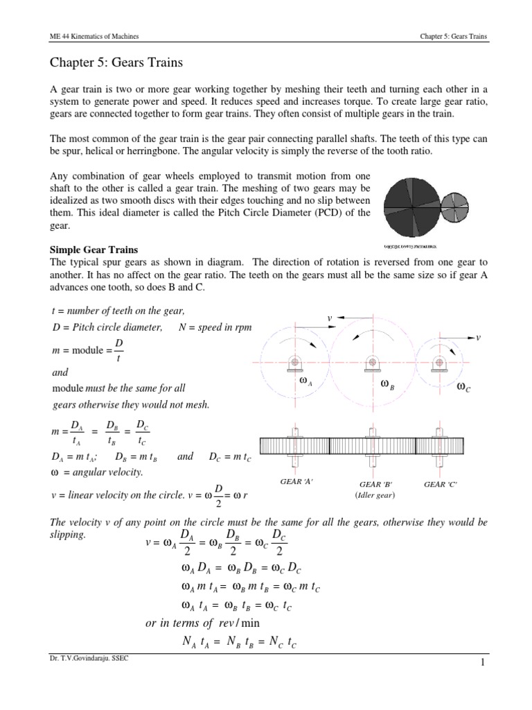 Epicyclic Gear Train PDF
