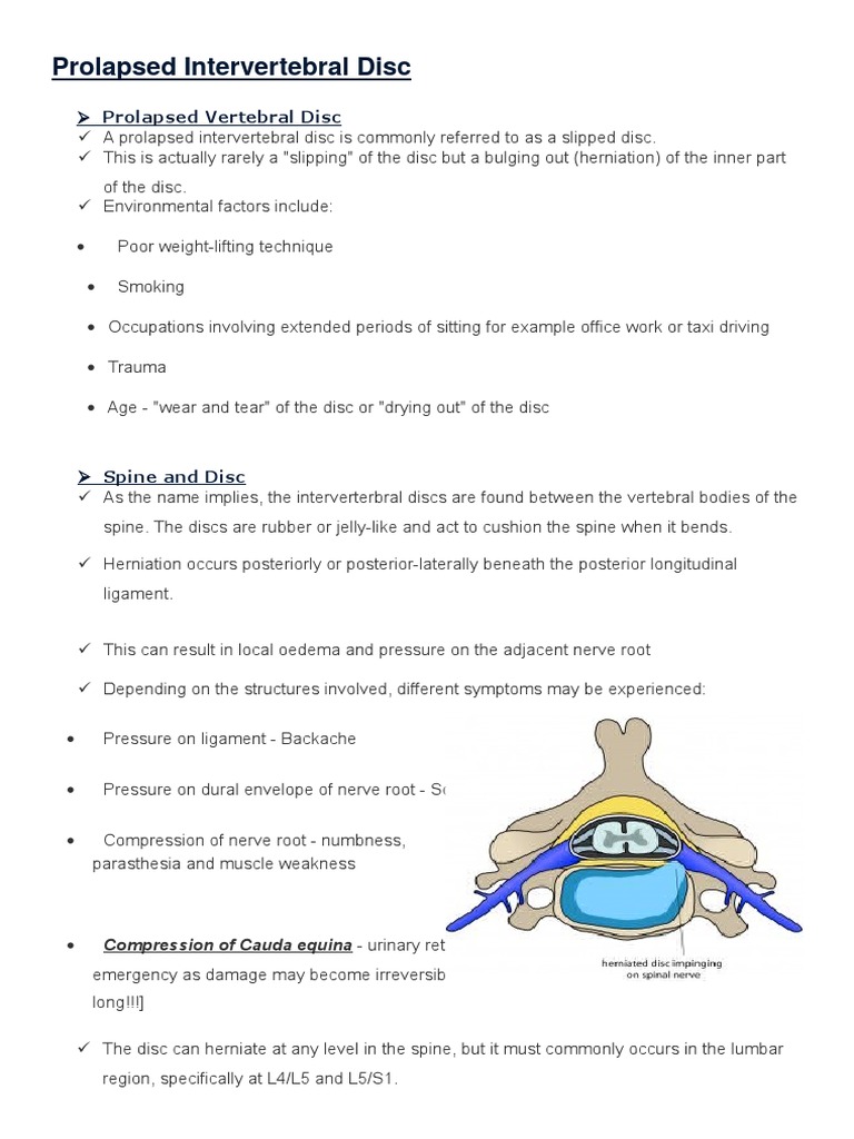 Prolapsed Intervertebral Disc Complete | PDF | Clinical Medicine ...