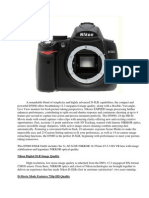 Nikon d5000 Slr Camera Details