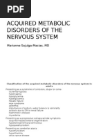 Acquired Metabolic Disorders of The Nervous System