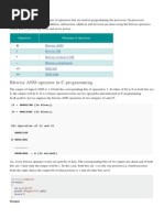 Bitwise Operators