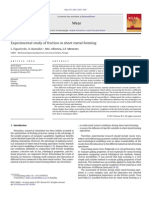 experimental study of friction in sheet metal forming