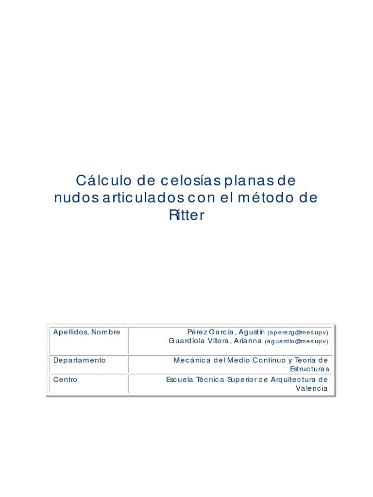 Metodo de Ritter | PDF
