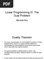 Linear Programming III - The Dual Problem