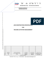 ESPECIFICACIONES DE CONSTRUCCIÓN DE TRABAJO PARA LA GESTIÓN DE LAS ACTIVIDADES DE SOLDADURA