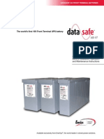 DataSafe HX 16V Front Terminal Battery Installation Maintenance Manual